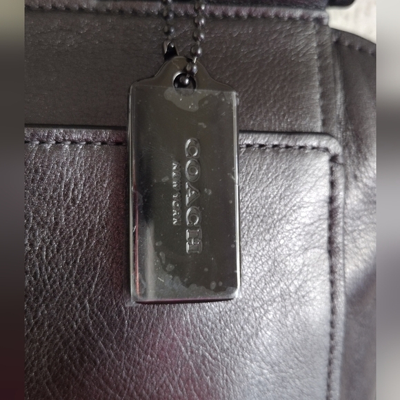 Coach Grace 20 Metallic Gray Leather Crossbody Handbag - Picture 6 of 16